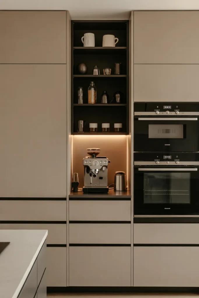 Built-In Kitchen Coffee Bar