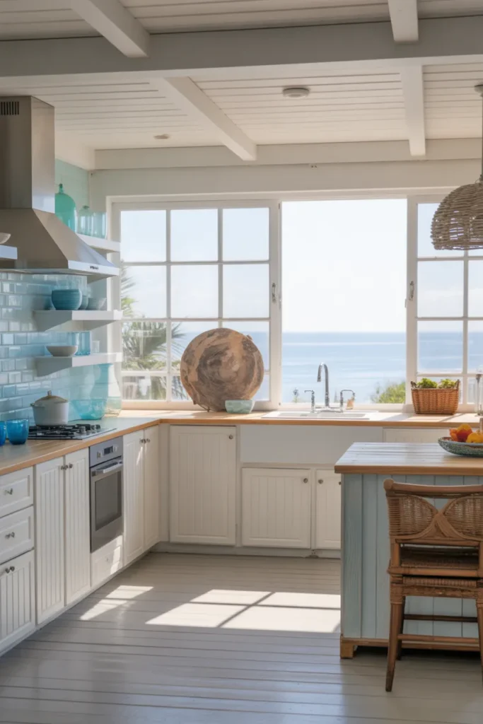 Coastal-Inspired Solarium Kitchen