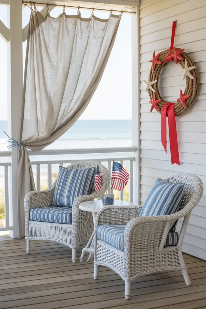 Coastal Patriotic Porch
