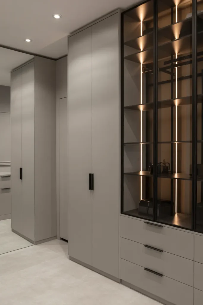  Contemporary Gray Walk-In Closet