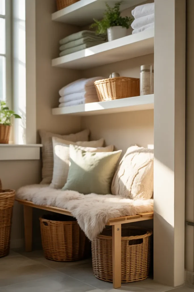 Cozy Corner with Seating Bench