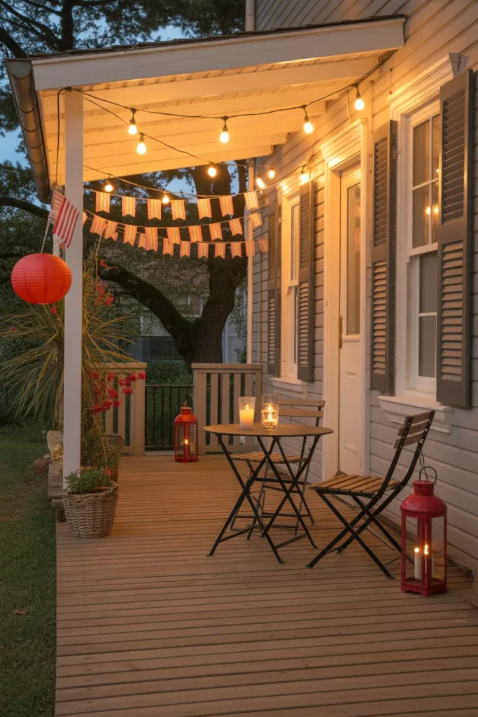 Cozy Evening Porch Lights