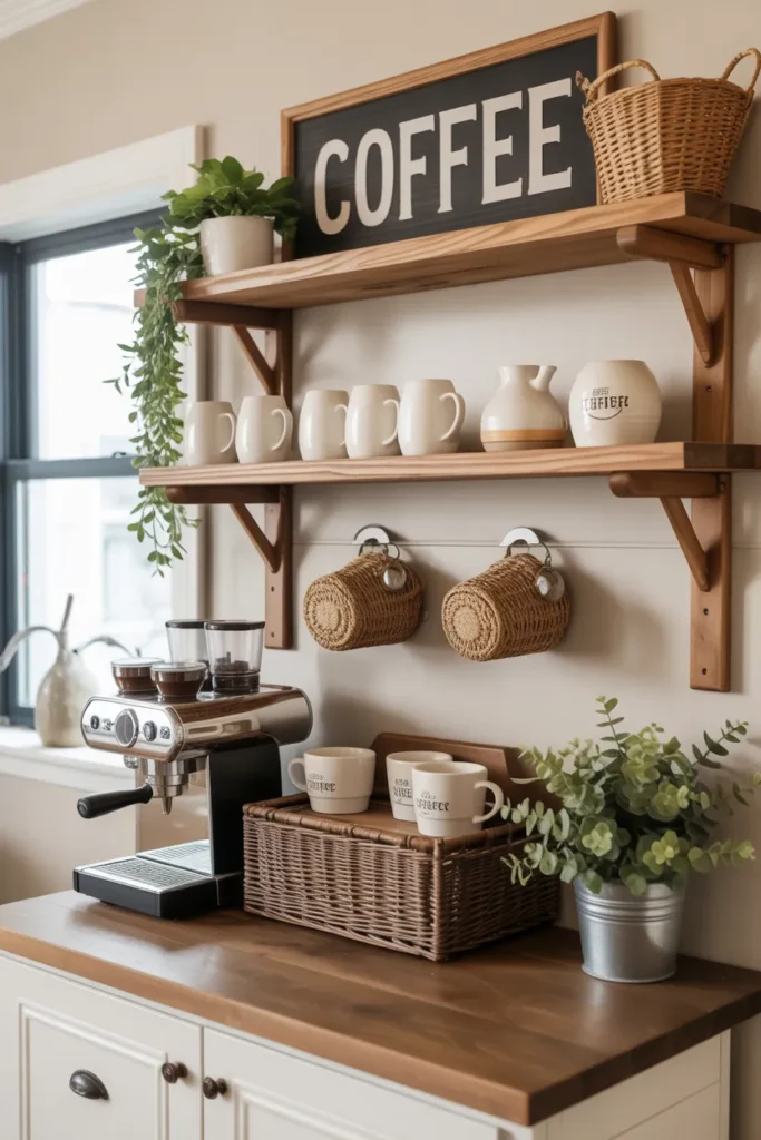  Cozy Farmhouse Coffee Bar