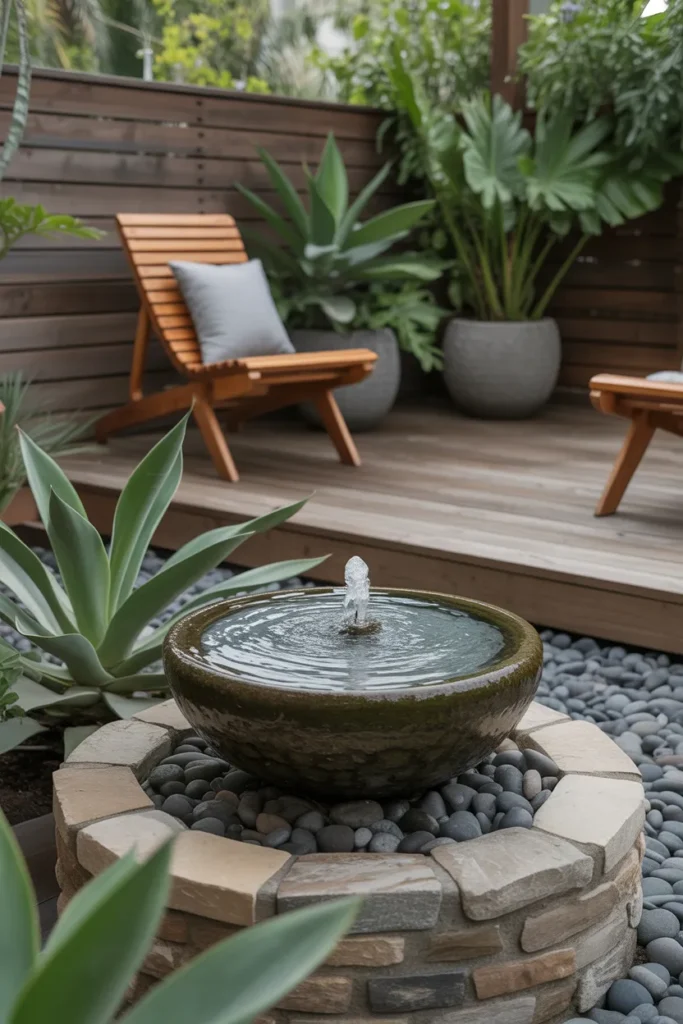  Deck with Water Feature for Serenity