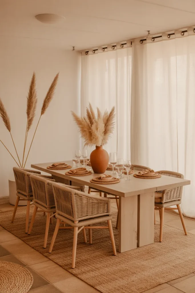  Earthy Boho Dining Room