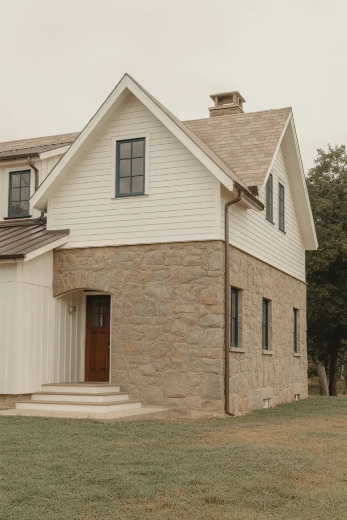  Farmhouse with Stone Foundation