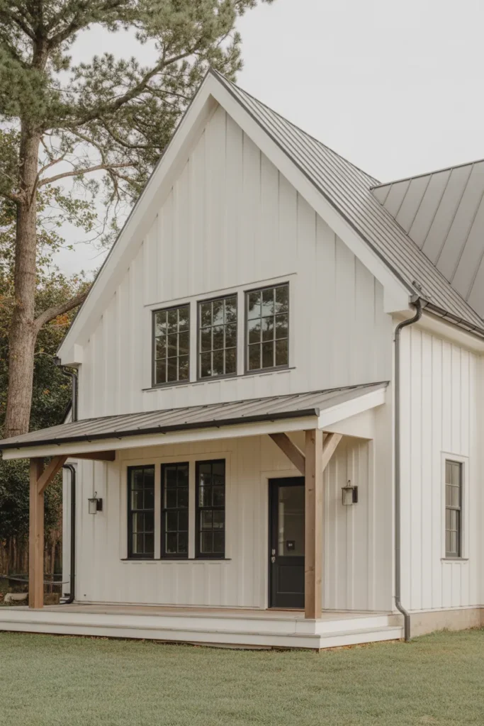  Farmhouse with Vertical Board and Batten Siding