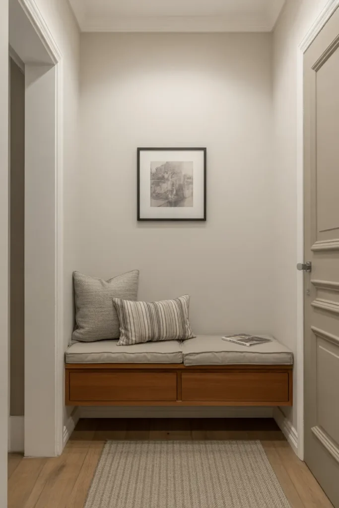 Floating Bench with Hidden Storage