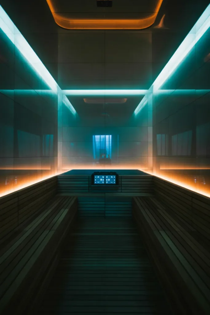 Futuristic LED Sauna