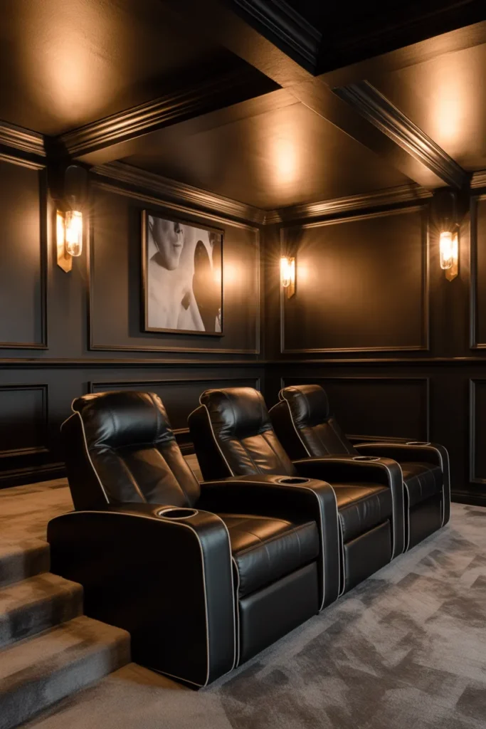 Glam Black-and-Gold Theater