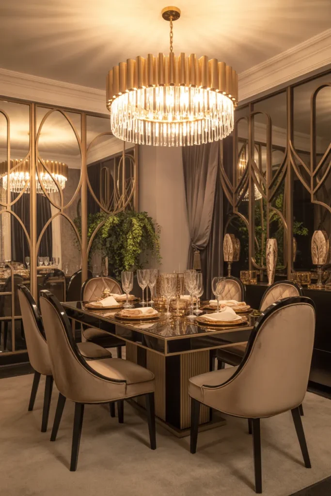 Glam Gold Dining Room