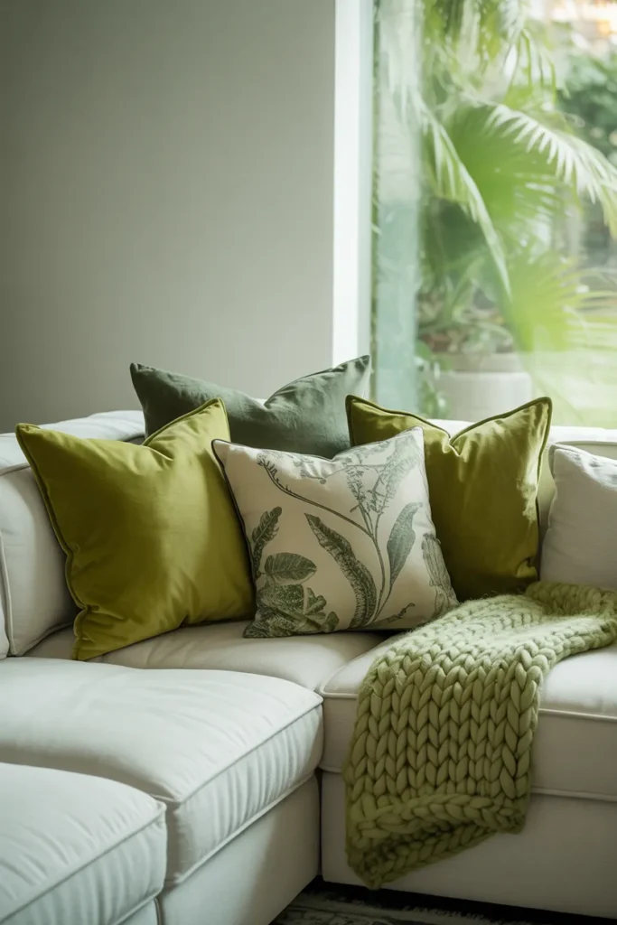 Green Pillows for a Quick Refresh