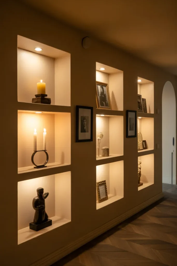 Hidden Niche Shelving