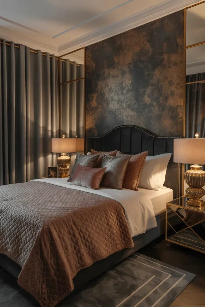 Luxe Guest Bedroom with Bold Accents