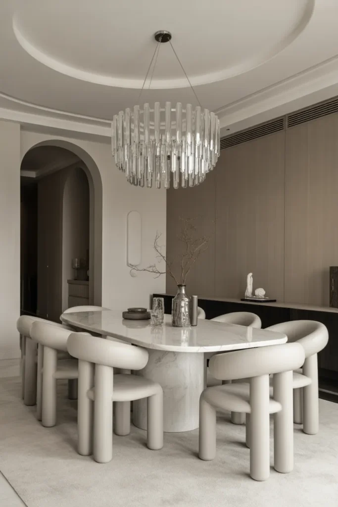 Luxe Marble Dining Room