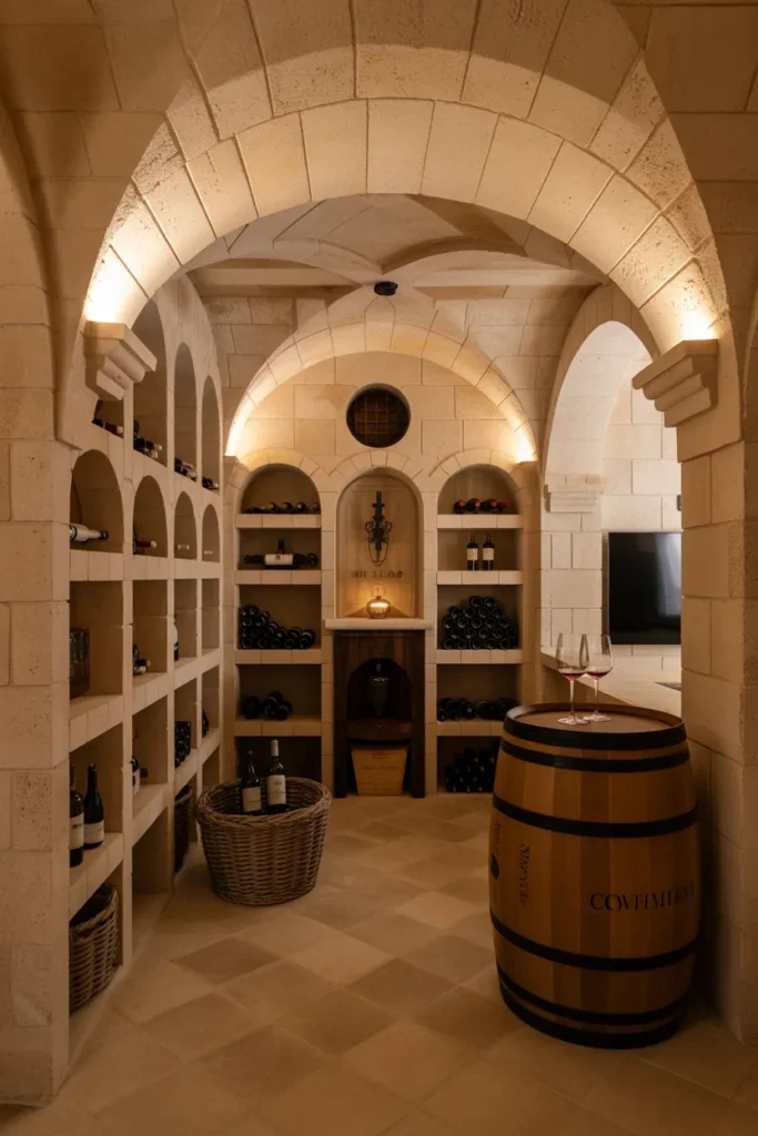  Mediterranean Stone Wine Cellar
