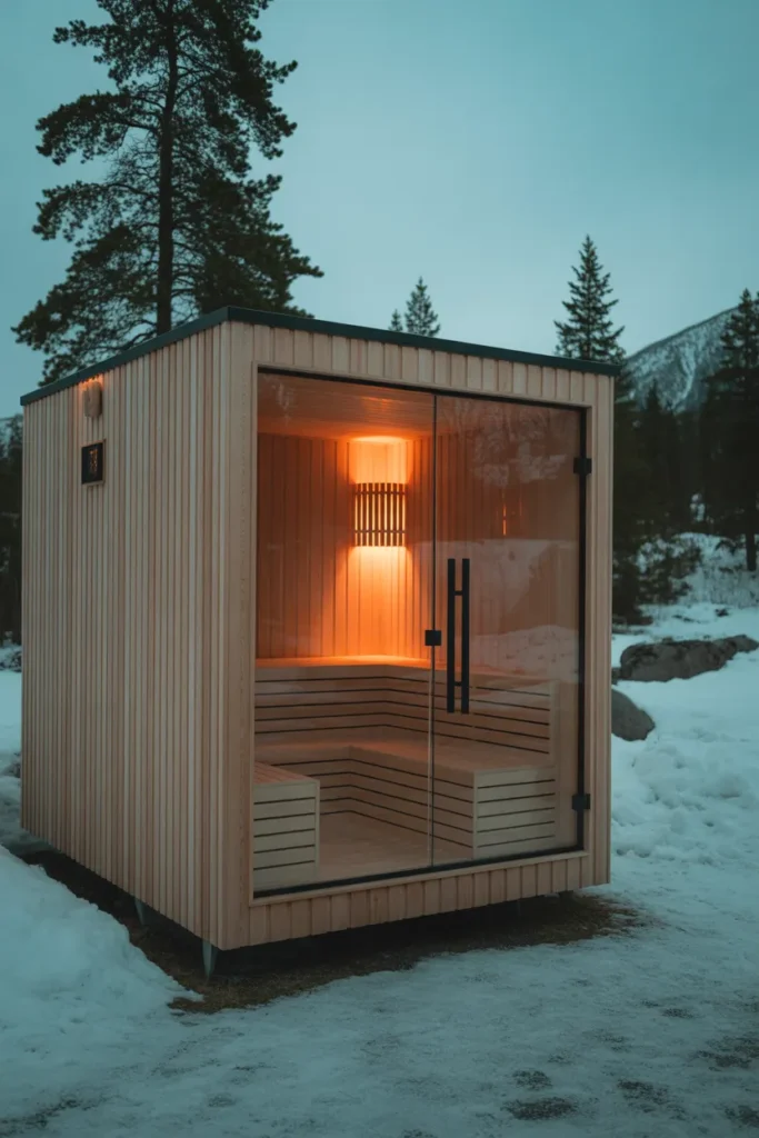 Minimalist Scandinavian Sauna