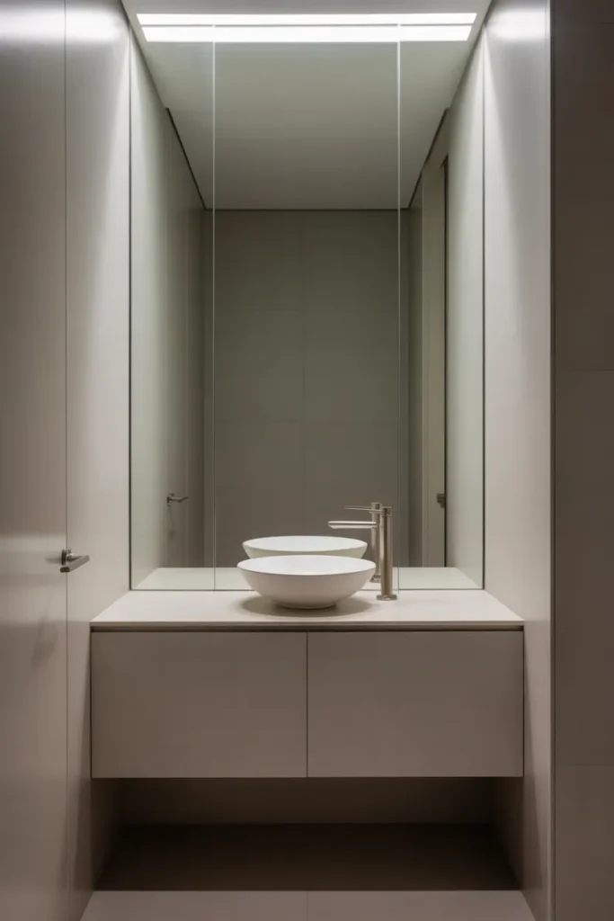 Mirror-Backed Vanity