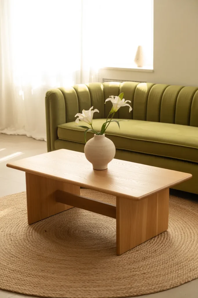 Mix Green with Natural Wood