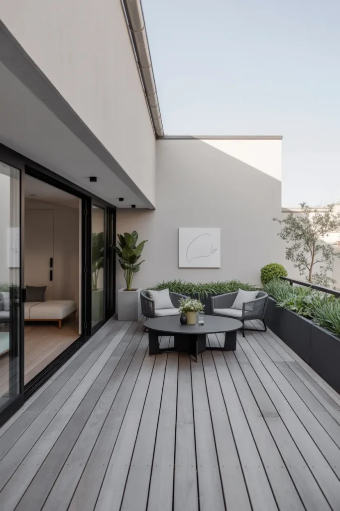 Modern Minimalist Deck with Sleek Lines