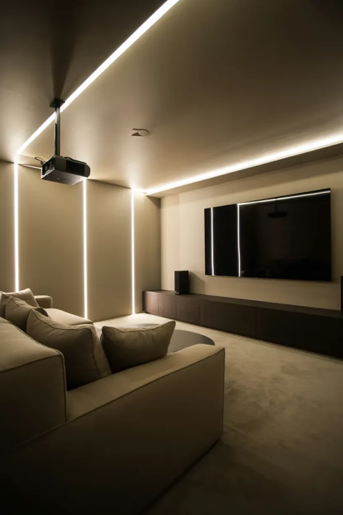 Modern Minimalist Theater Setup