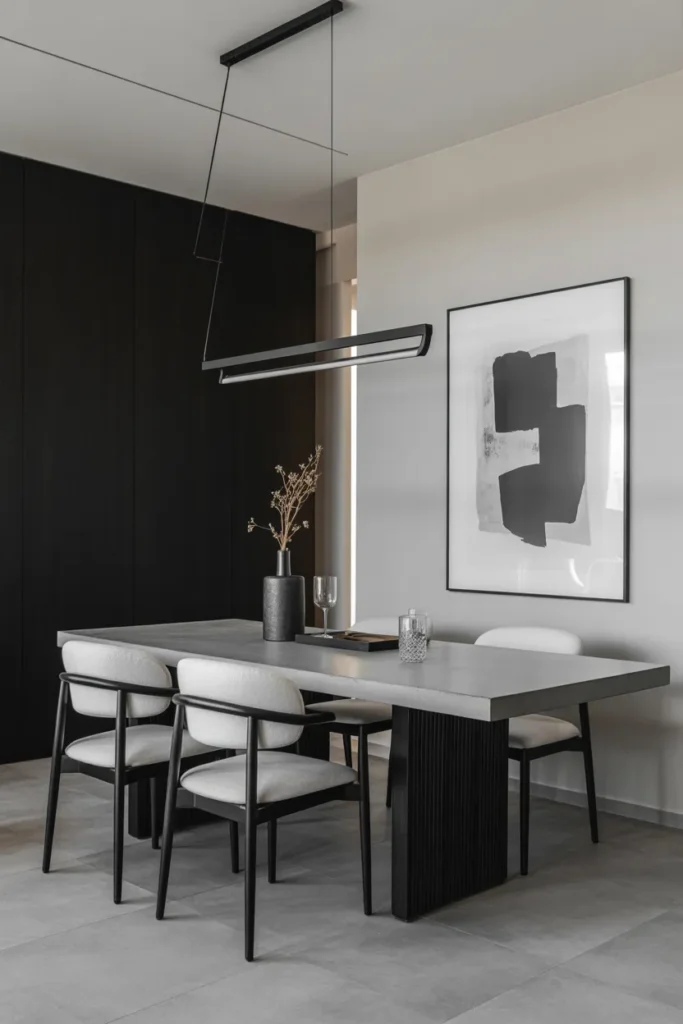 Modern Monochrome Dining Room