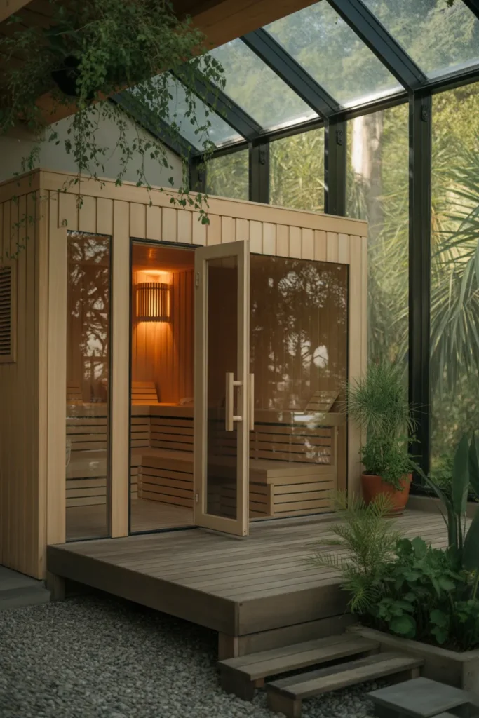Nature-Integrated Sauna