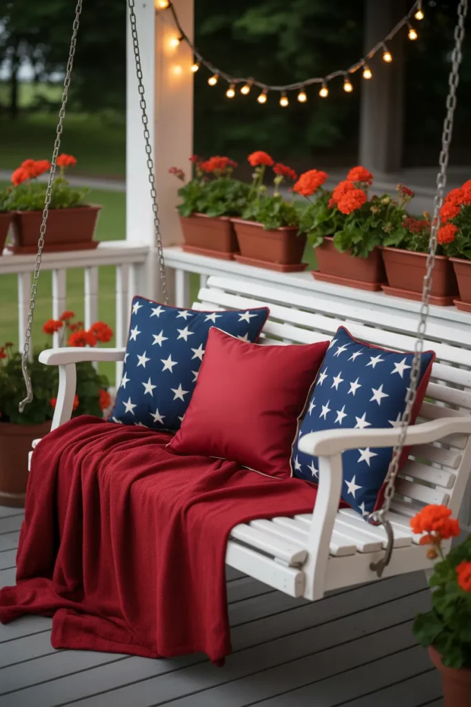 Patriotic Porch Swing Corner