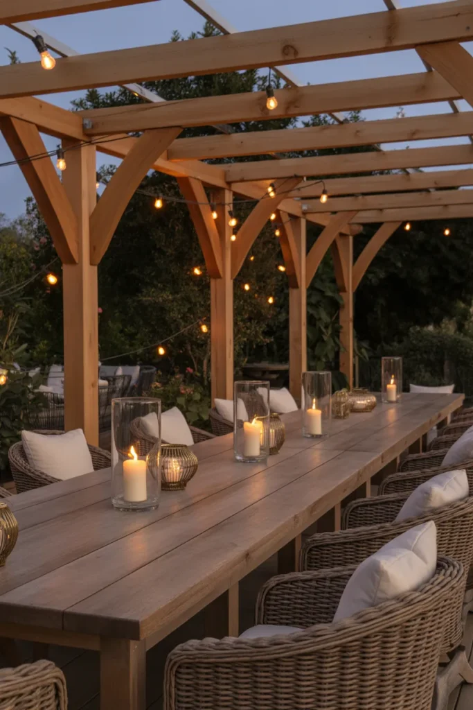 Pergola with Outdoor Dining Area