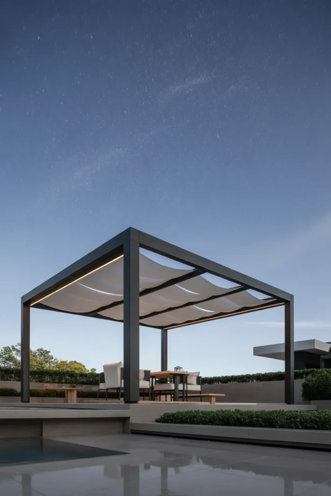 Pergola with Retractable Canopy