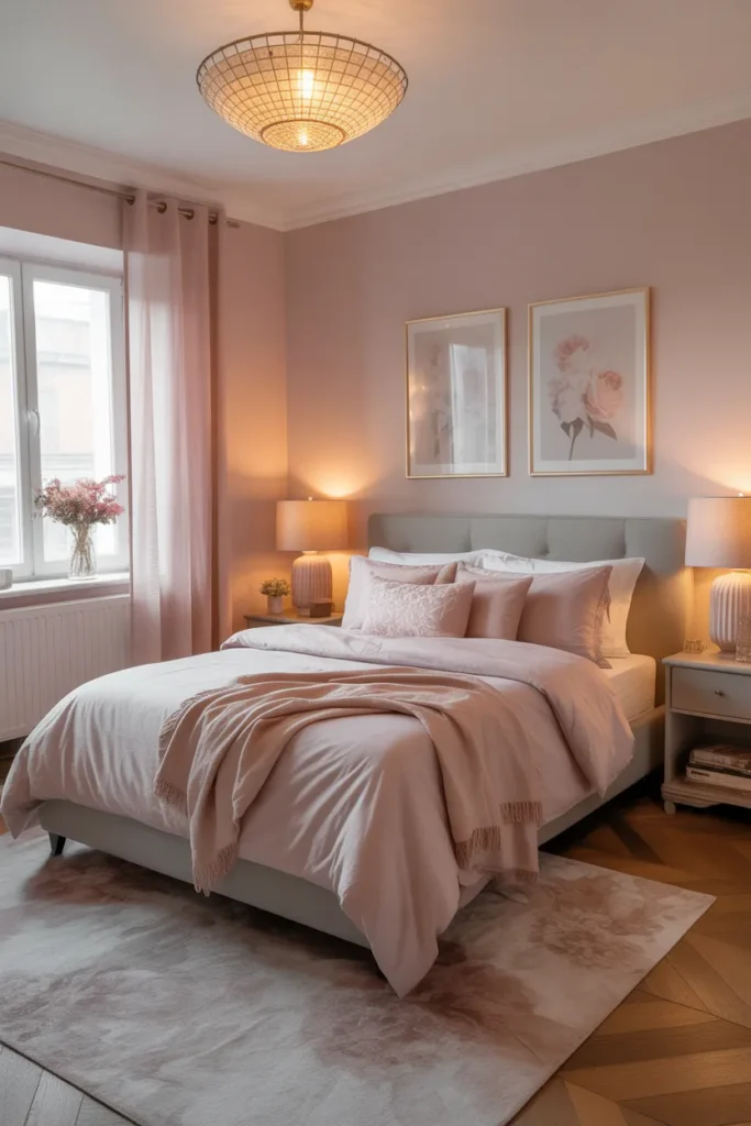 Guest Bedroom with Soft Pastels