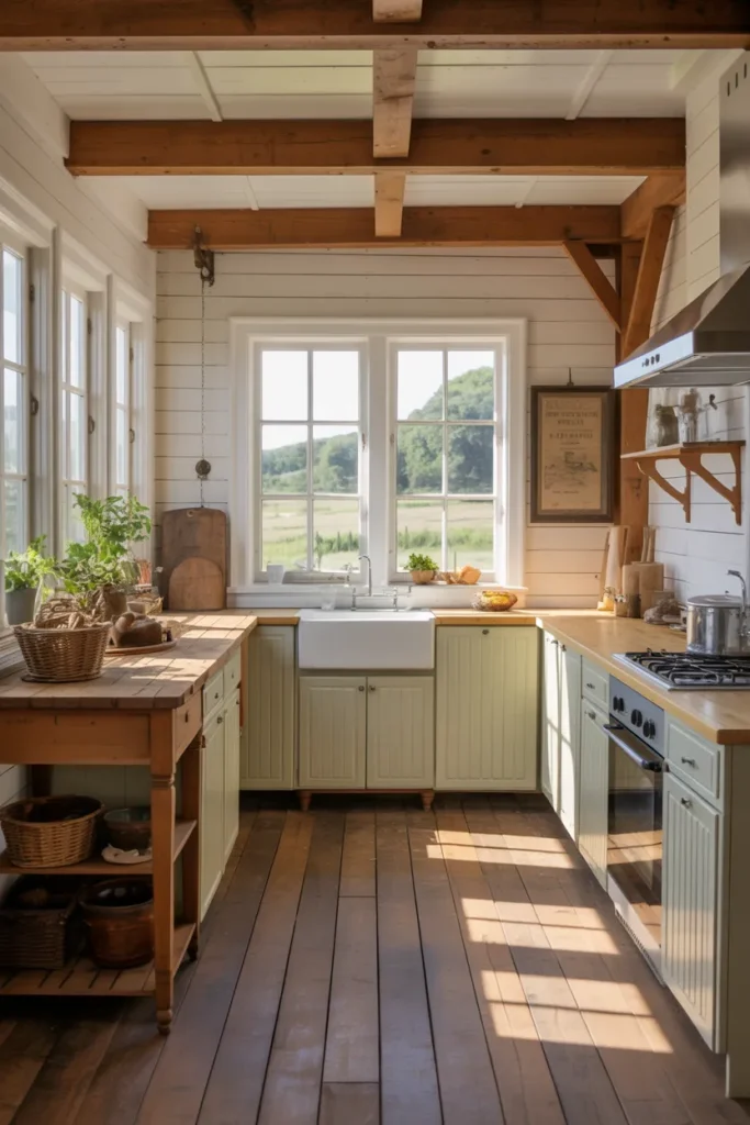 Rustic Farmhouse Solarium Kitchen
