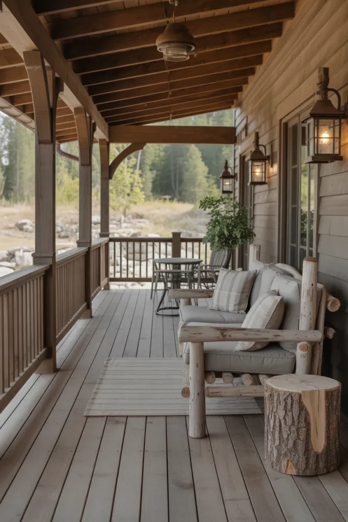 Rustic Wooden Porch