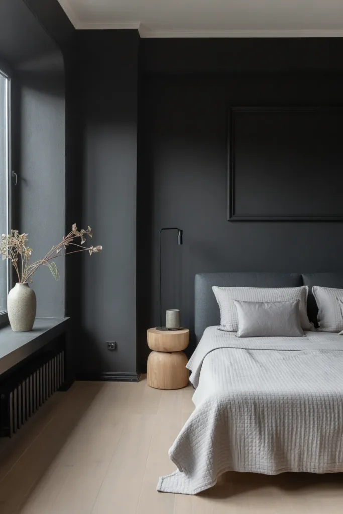 Scandinavian Black Bedroom