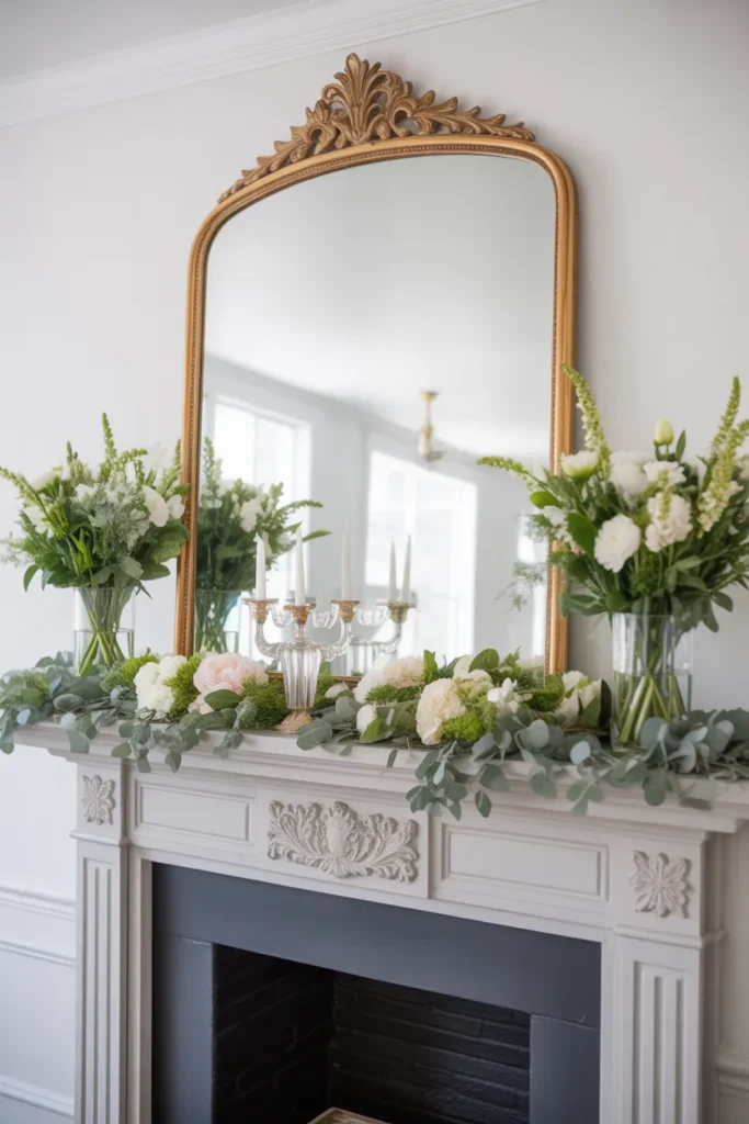 Statement Mirror with Seasonal Accents
