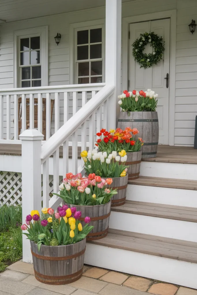 Tulip Barrels for Spring