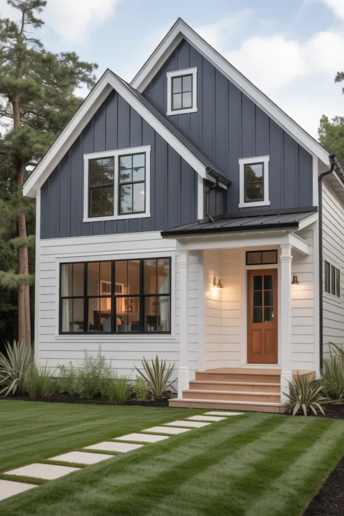 Two-Tone Farmhouse Exterior