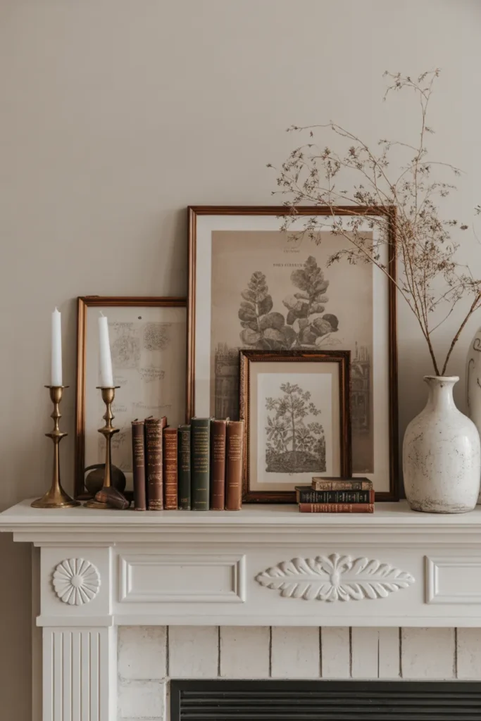 Vintage Summer Mantel with Antique Finds