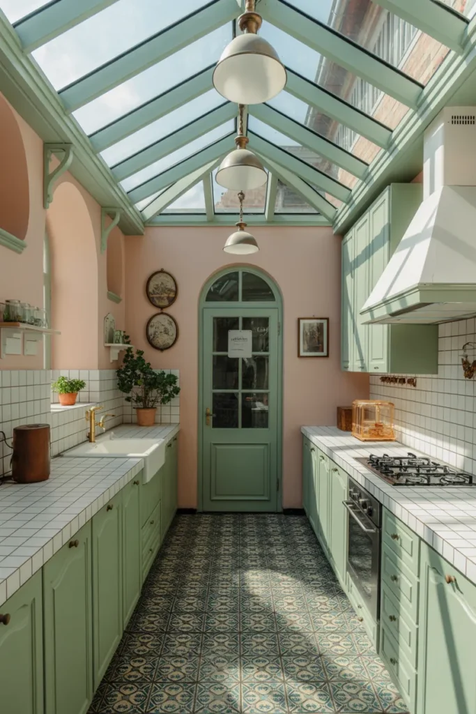 Vintage Sunroom Kitchen