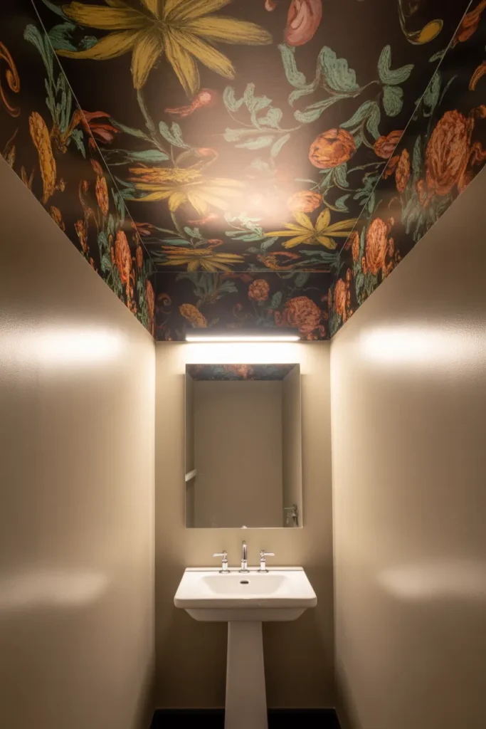 Wallpapered Ceiling Surprise