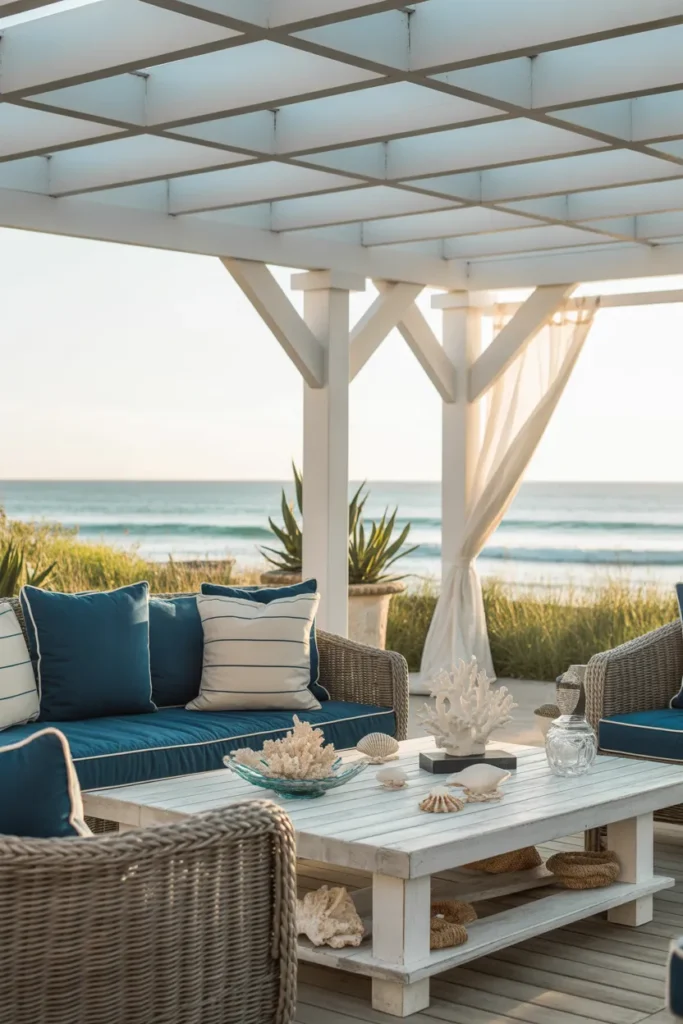 White Pergola with Coastal Vibes