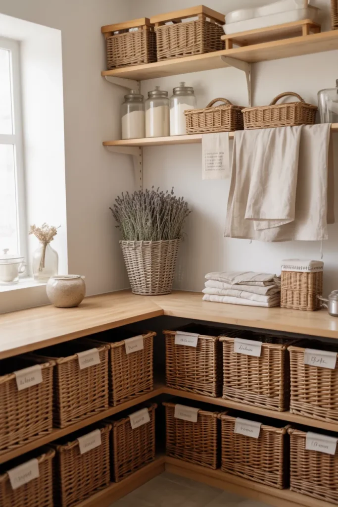Wicker Baskets and Natural Storage
