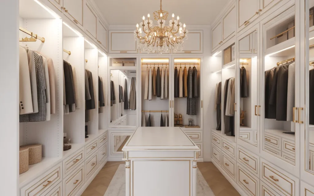 custom walk in closet designs