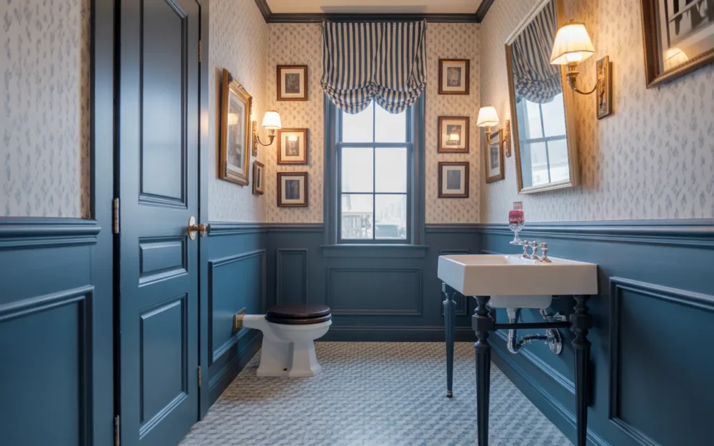 moody blue bathroom ideas