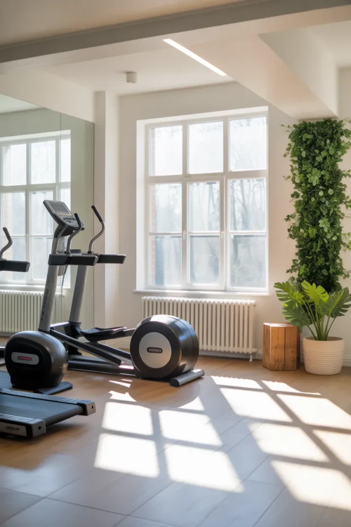  Minimalist Home Gym with Natural Light