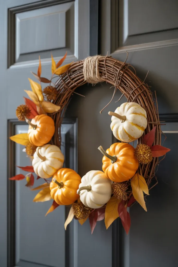  Rustic Pumpkin Wreath