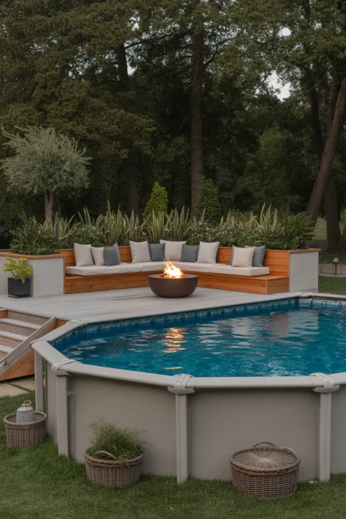  Cozy Pool with Fire Pit Nearby
