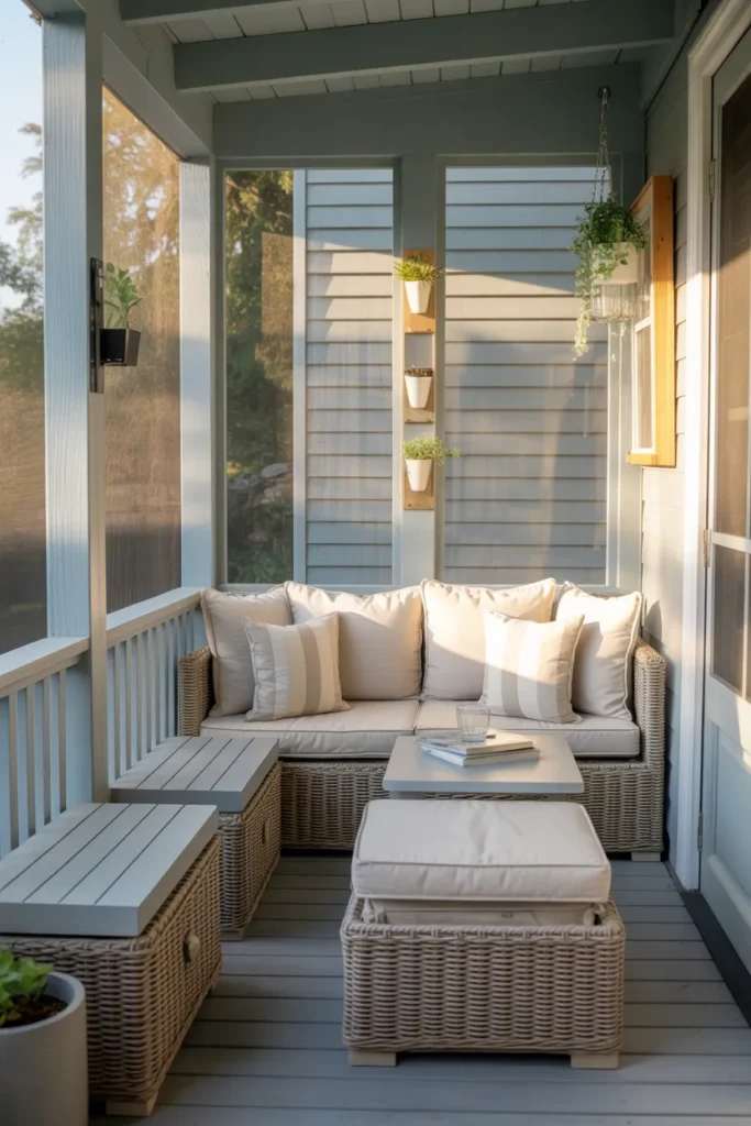 Small Screened Porch with Smart Storage