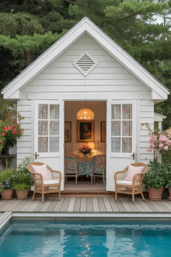  Cottagecore Pool House Charm