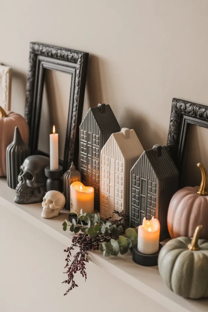   Elegant Haunted House Shelf Styling